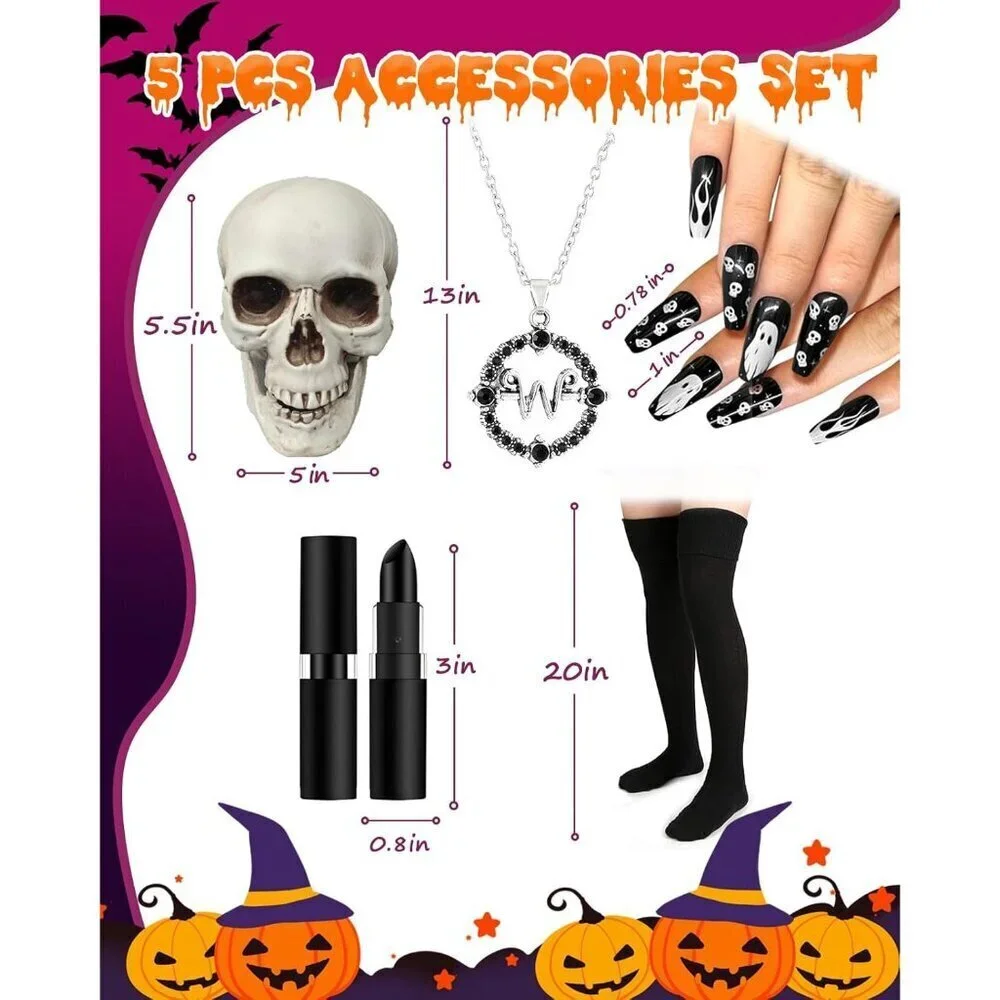 Women Costume Accessories Set Cosplay Halloween Jewelry Makeup